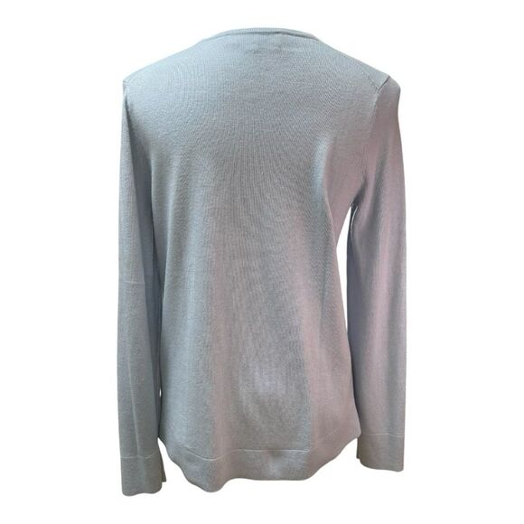 Loft Baby Blue V Neck Pullover Preppy Sweater Size S - Picture 3 of 7